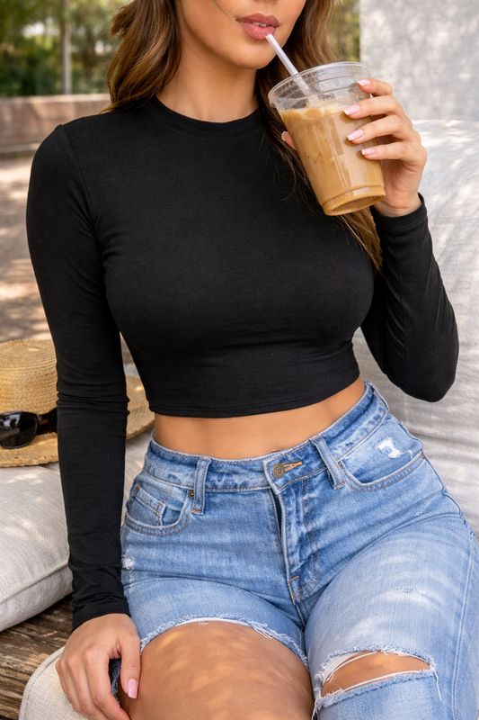 Dames Basic Crop Top