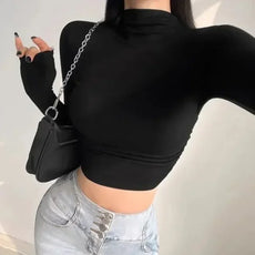 Crop Top Lange Mouw